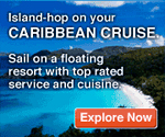 Island-hop on your Caribbean cruise. Sail on a floating resort with top rated service and cuisine.