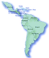 map of Latin America